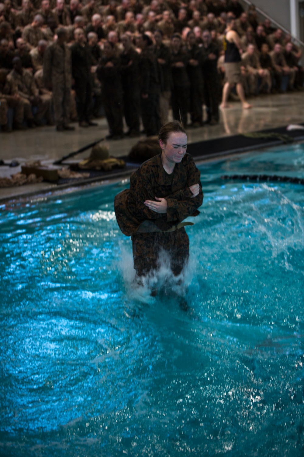 Marine recruits conquer swim qualification on Parris Island