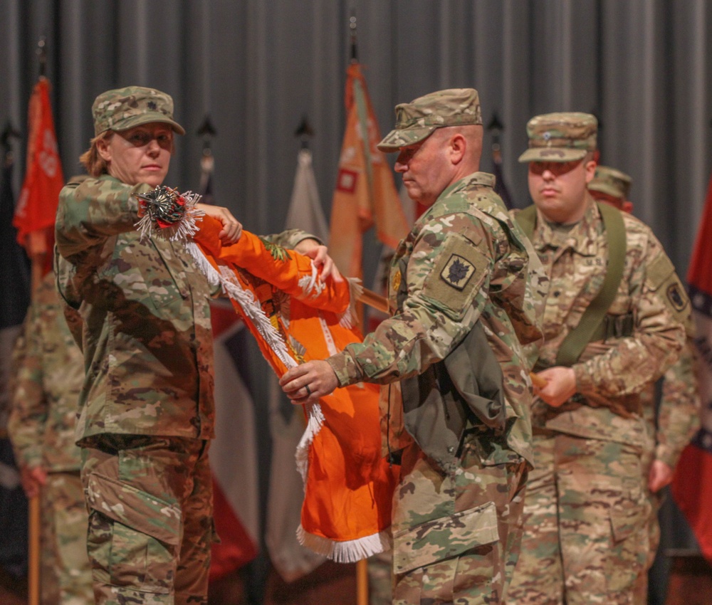 67th Expeditionary Signal Battalion is Welcomed Home during Uncasing Ceremony