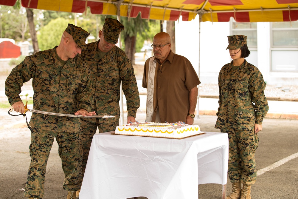 Cake Cutting Ceremony in celebration of the Marine Corps 242nd Birthday