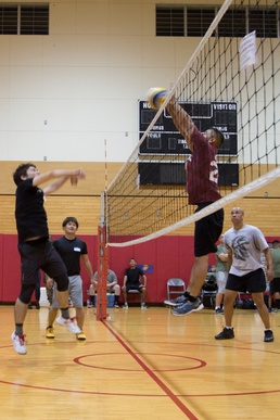 Kitanakagusuku International Friendship Association and Camp Foster compete in a Friendship Volleyball Event