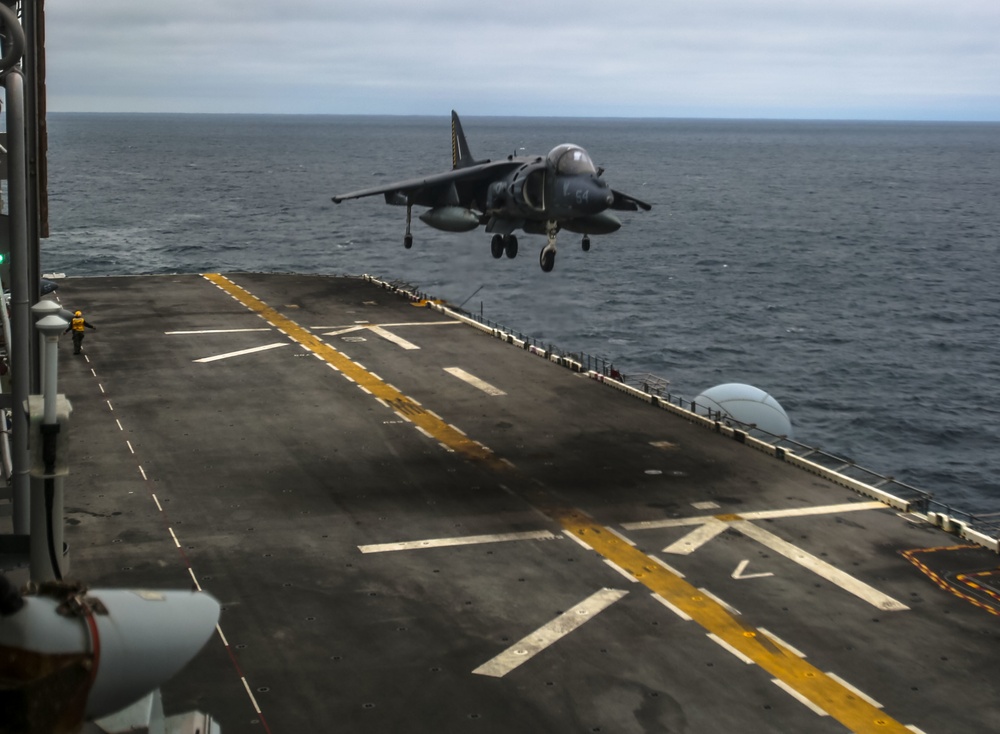 Harrier Operations aboard USS Iwo Jima