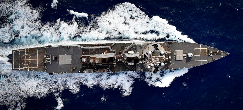 USS Oscar Austin transits Atlantic