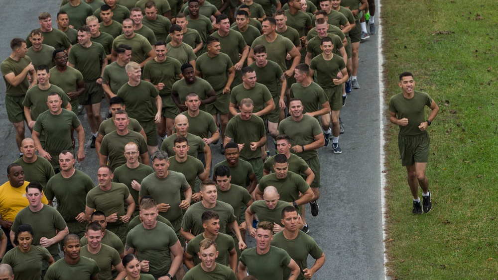 Marines with the 2nd Marine Aircraft Wing Participate in the 242nd Marine Corps Birthday Run