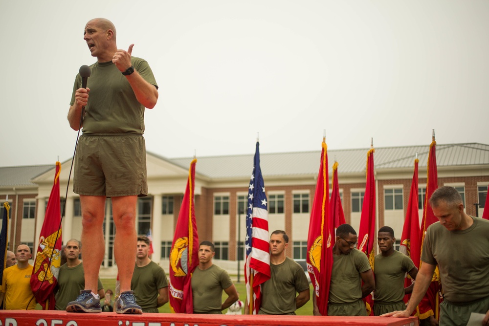 Marines with the 2nd Marine Aircraft Wing Participate in the 242nd Marine Corps Birthday Run