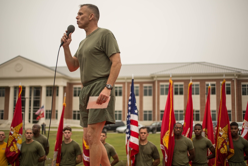 Marines with the 2nd Marine Aircraft Wing Participate in the 242nd Marine Corps Birthday Run