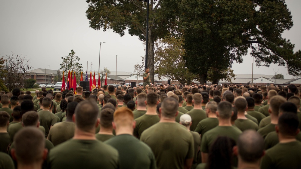 Marines with the 2nd Marine Aircraft Wing Participate in the 242nd Marine Corps Birthday Run