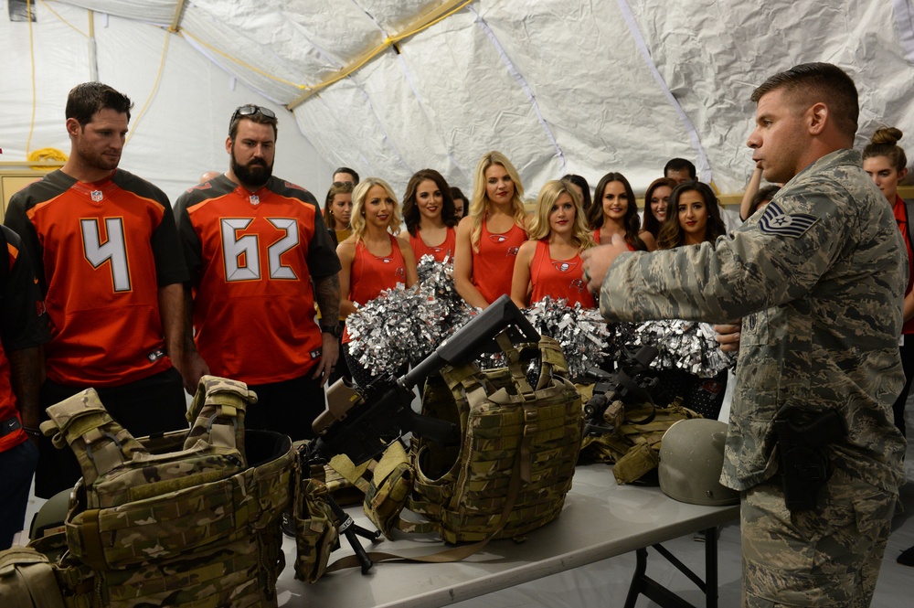 NFL Buccs Visit MacDill AFB