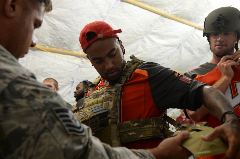 NFL Buccs Visit MacDill AFB