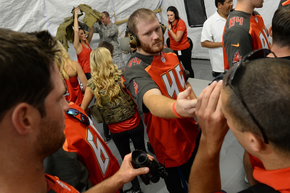 NFL Buccs Visit MacDill AFB