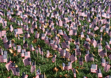 Ohio State Students Plant Flags For Veterans