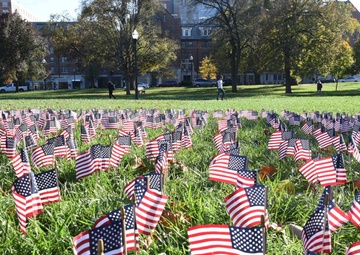 Ohio State Students Plant Flags For Veterans
