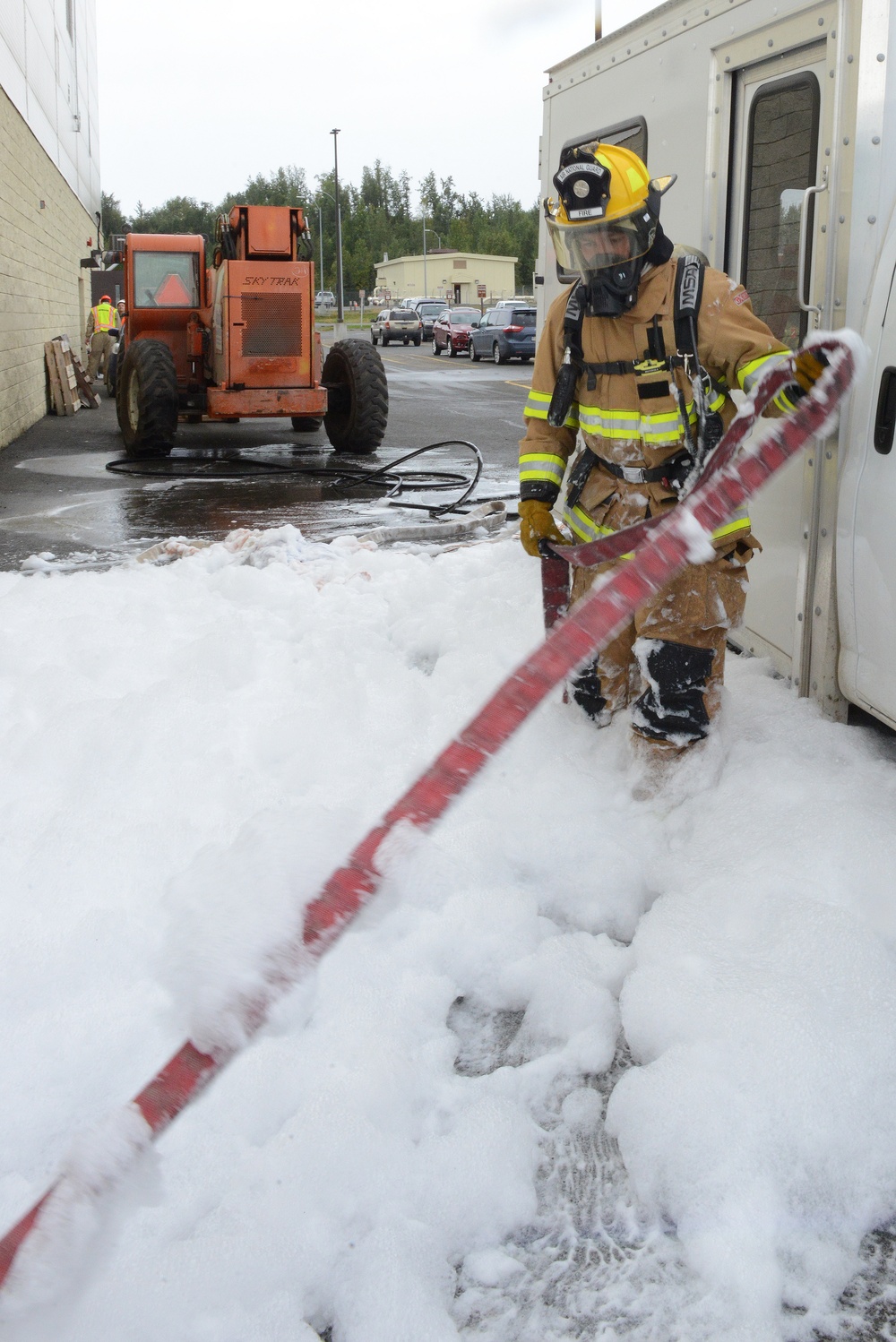 JBER personnel conducted a high-expansion foam test