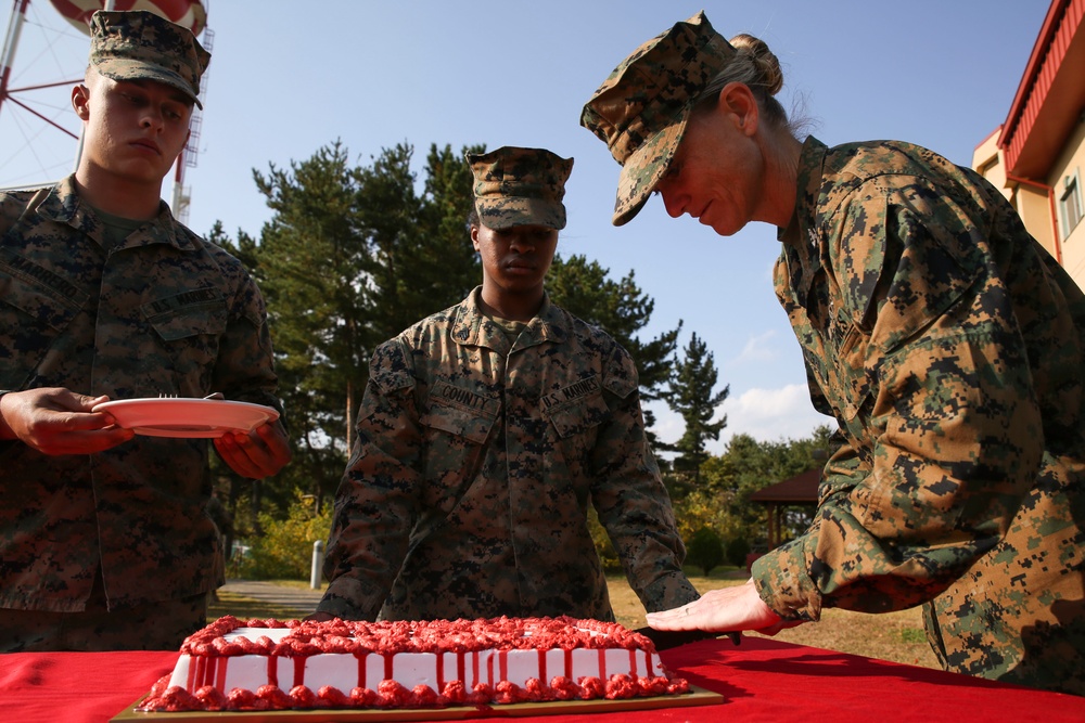 Okinawa Marines celebrate 242nd Marine Corps Birthday in Korea