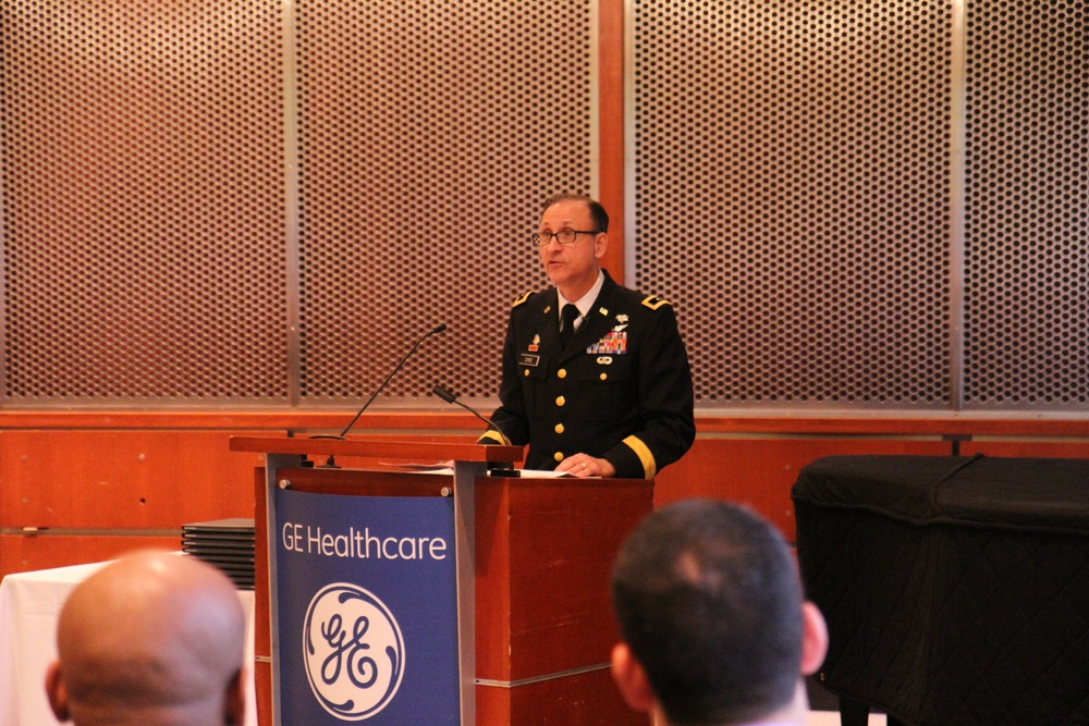 Maj. Gen. Dire, 807th MCDS Commander speaks at GE Military Externship Graduation