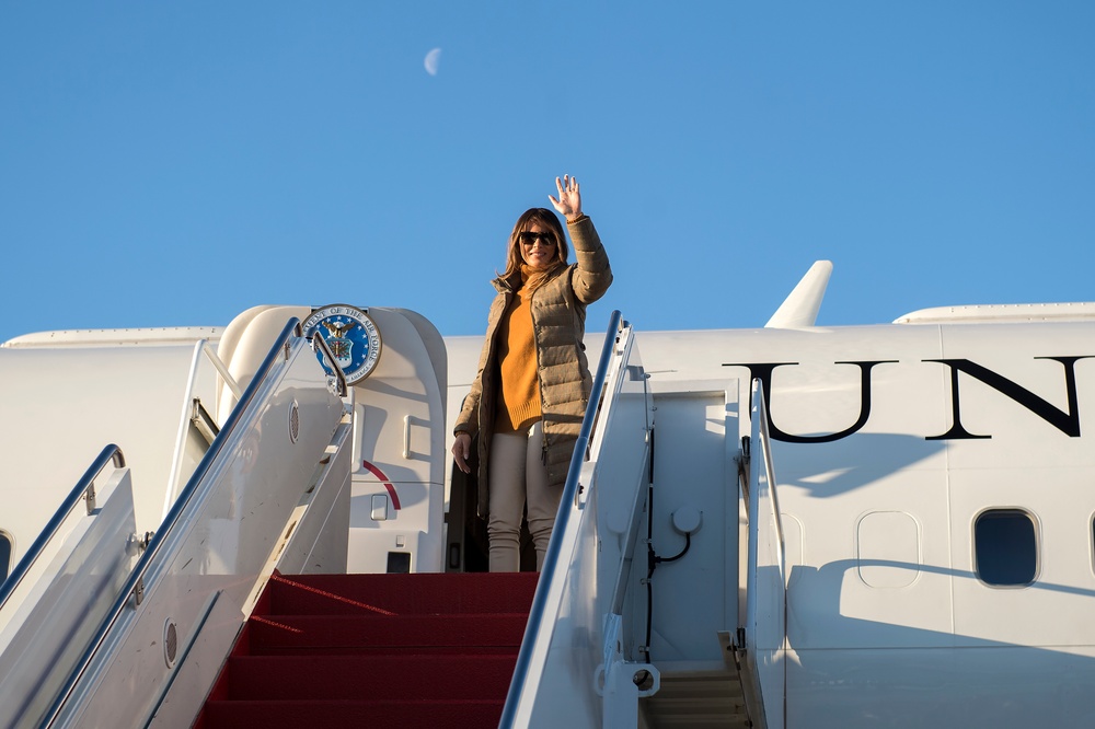 First Lady Melania Trump visits JBER