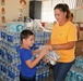 Food and water for the children in Orocovis
