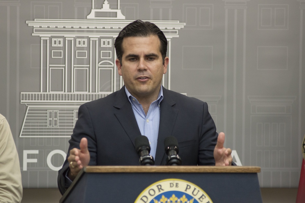 Governor Ricardo Rosselló Press Conference Announces Transition of Forces