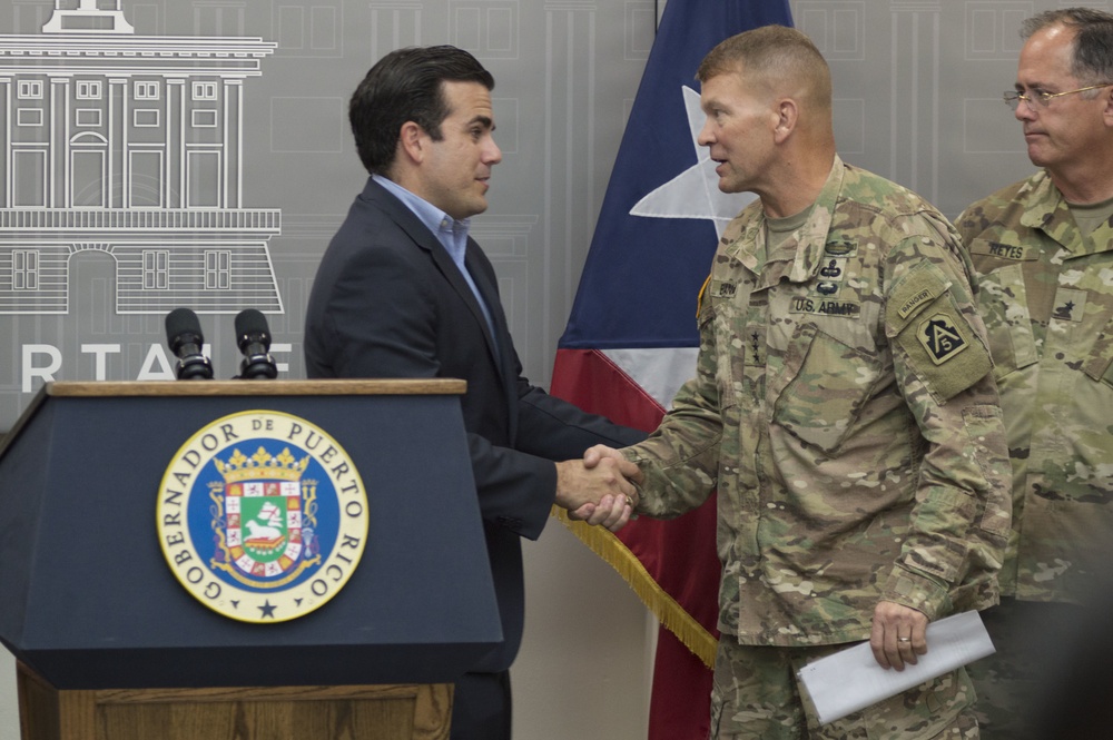 Governor Ricardo Rosselló Press Conference Announces Transition of Forces