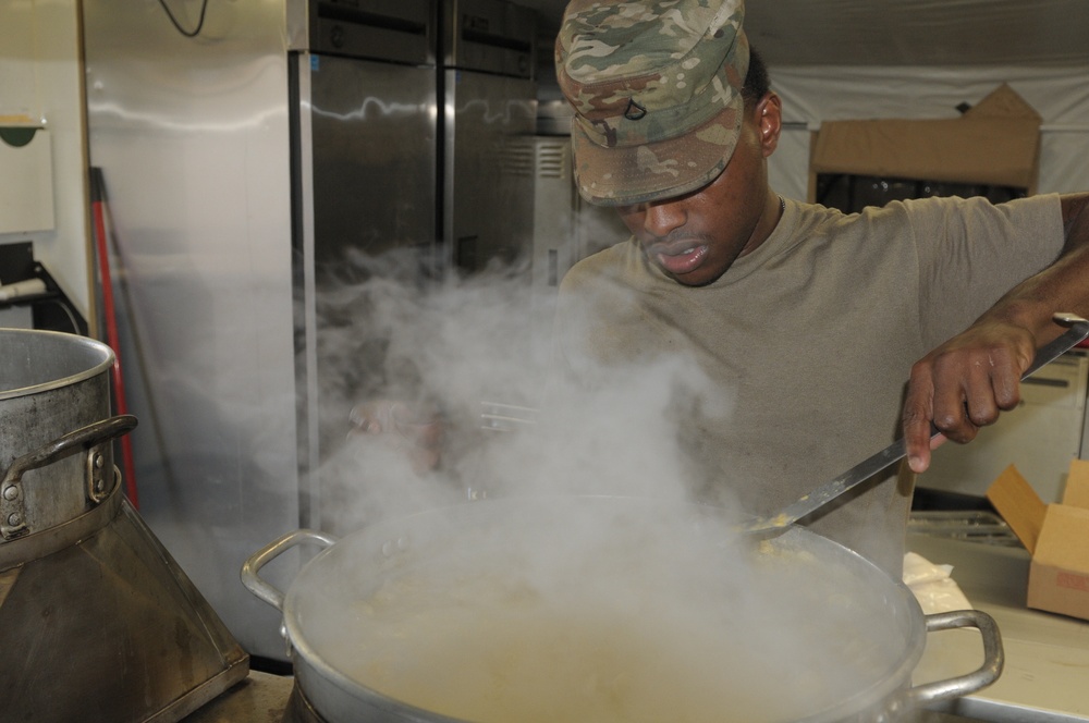 I Corps cooks are ready and willing to serve over 1,200 meals a day