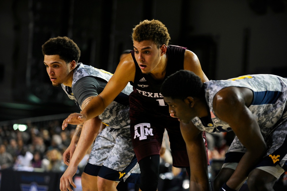 Aggies rout Mountaineers 88-65 in Armed Forces Classic