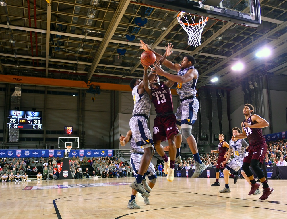 Aggies rout Mountaineers 88-65 in Armed Forces Classic