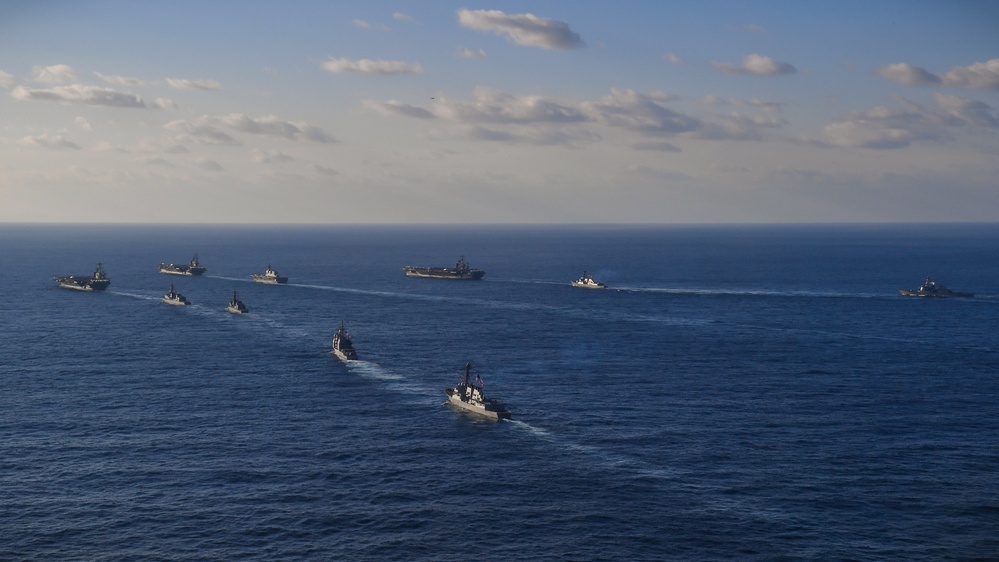 Three-Carrier Strike Force Exercise