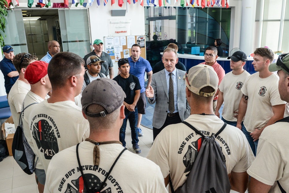 379th CES Firefighters visit the American School of Doha