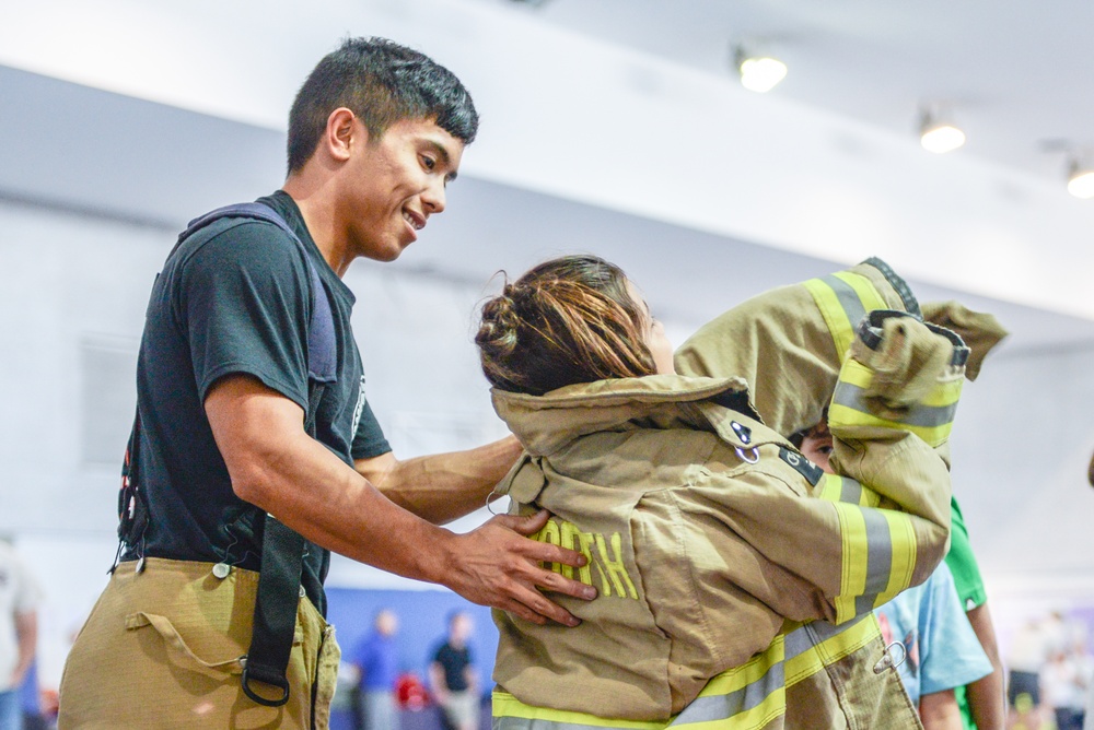 379th CES Firefighters visit the American School of Doha