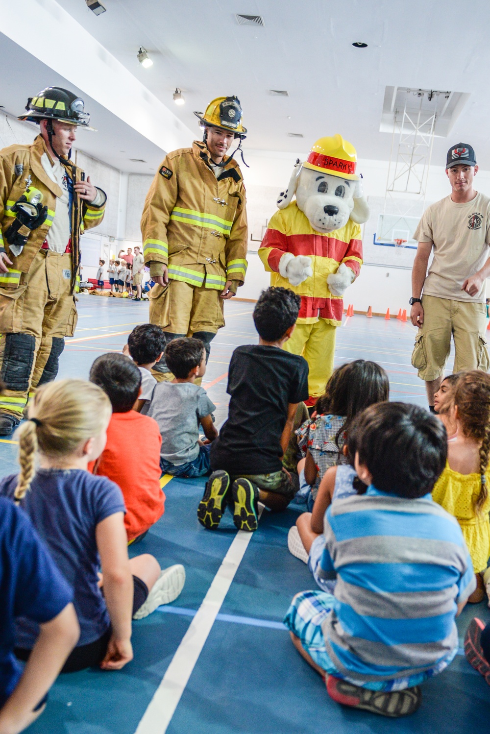 379th CES Firefighters visit the American School of Doha