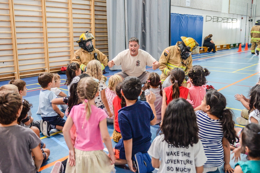 379th CES Firefighters visit the American School of Doha