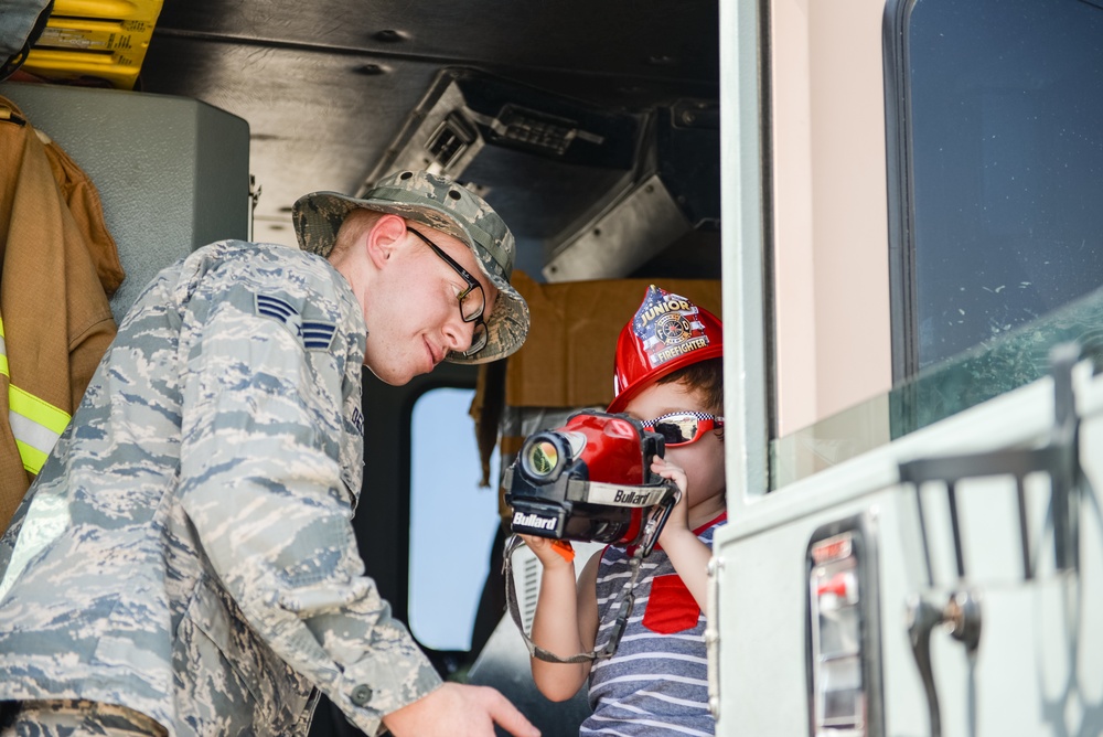 Fire Prevention Week begins at Al Udeid with a Touch-A-Truck event
