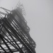 USAF Engineers atop fog shrouded tower