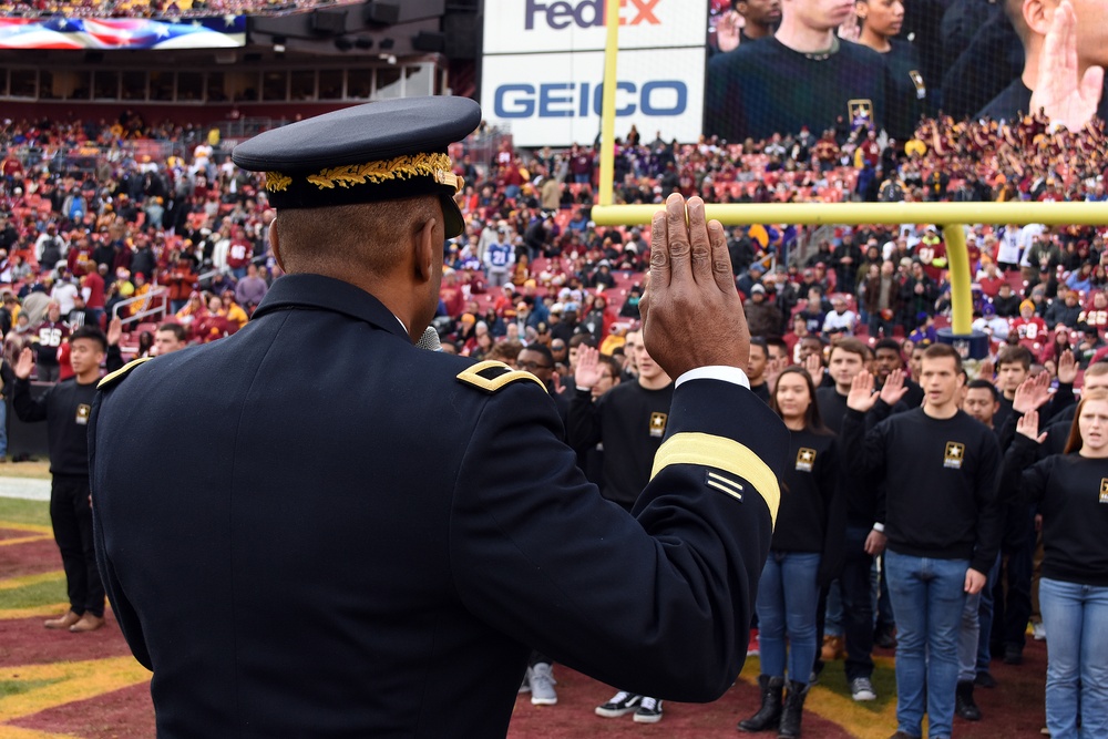 Future Soldiers enlist during NFL’s Salute To Service weekend