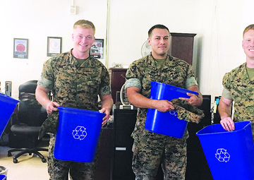 Lejeune Hall joins recycling pilot program Employees embrace, reduce, reuse, recycle sentiment