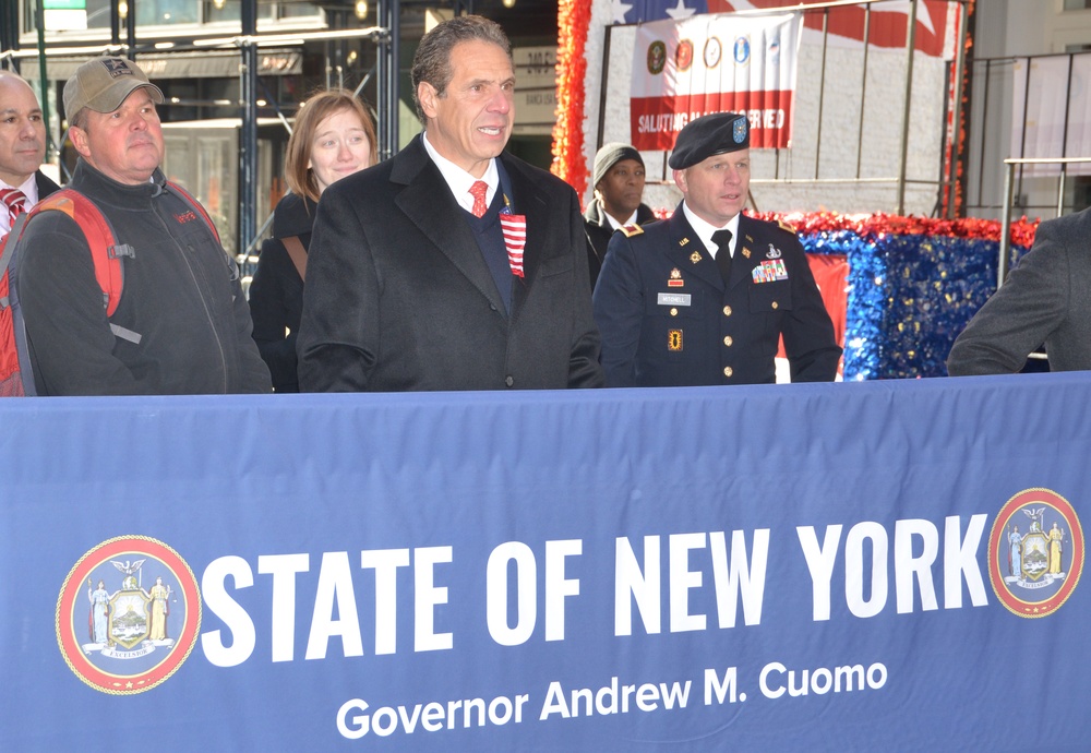 New York Army National Guard marches in New York City Veterans Day Parade