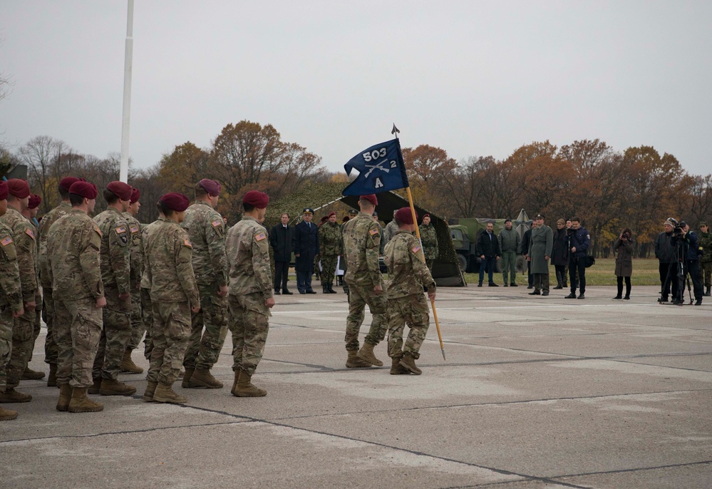 U.S. and Serbian armed forces greet for Exercise Double Eagle