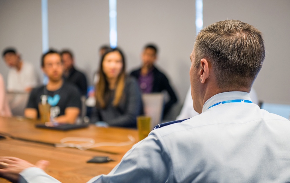 Travis Airmen at Twitter HQ