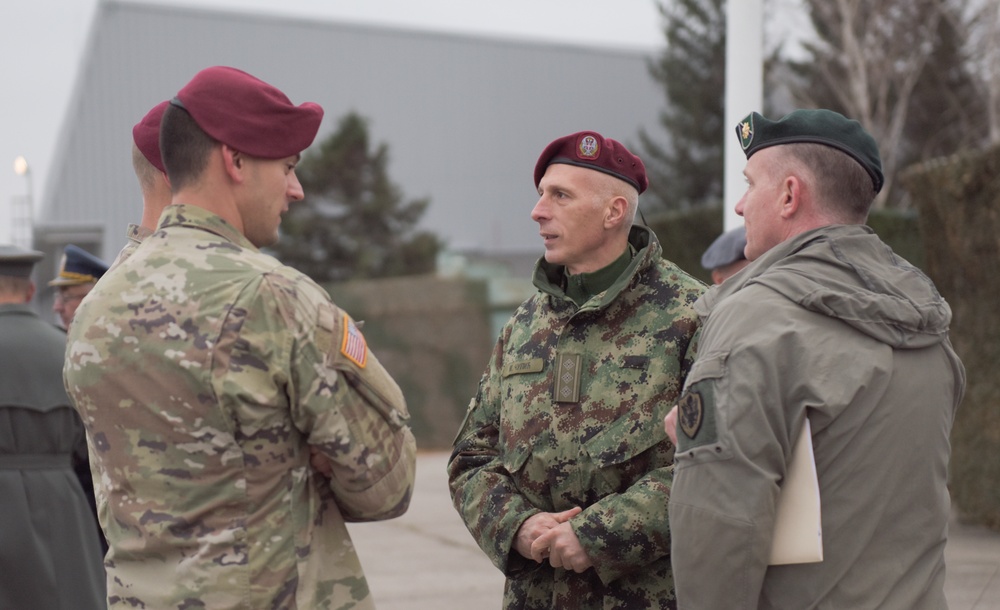 Serbia welcomes the 173rd Airborne Brigade.