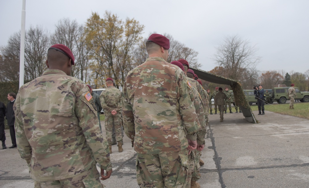 Serbia welcomes the 173rd Airborne Brigade.