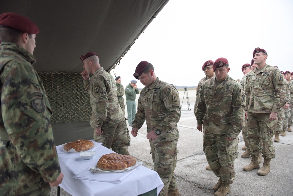 Serbia welcomes the 173rd Airborne Brigade.