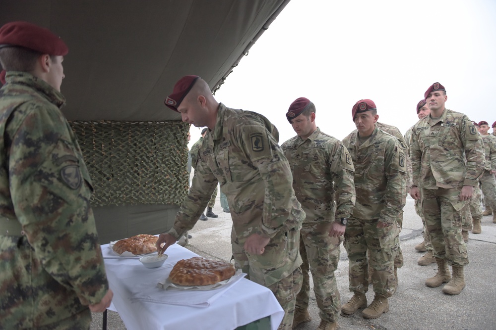 Serbia welcomes the 173rd Airborne Brigade.