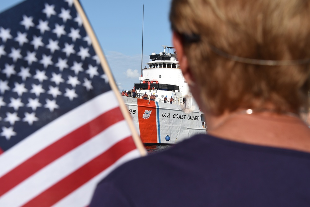 Coast Guard cutter returns home after 69 days conducting hurricane relief, law enforcement operations