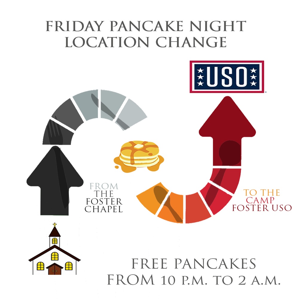 Pancake Night: Location Change from Foster Chapel to USO Nov. 17