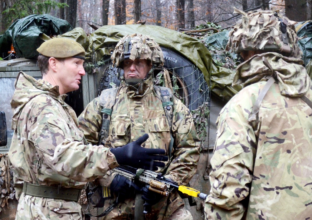 British Army General Visits Troops during Allied Spirit VII