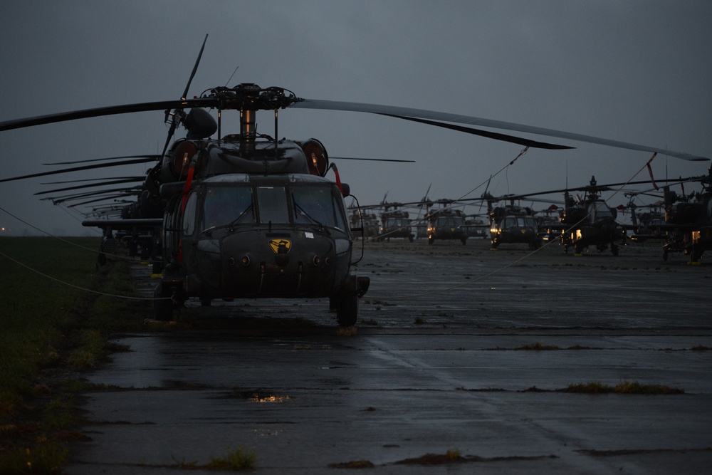 1st Air Cavalry Brigade, 1st Cavalry Division on Chièvres Air Base, Belgium during the Operation Atlantic Resolve