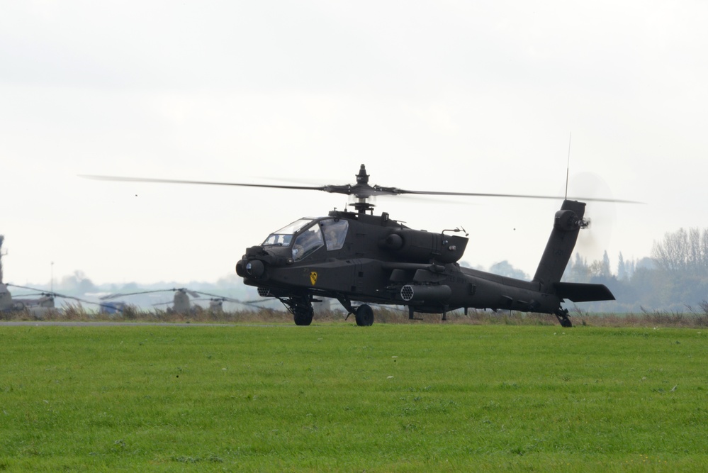 1st Air Cavalry Brigade, 1st Cavalry Division on Chièvres Air Base, Belgium during the Operation Atlantic Resolve