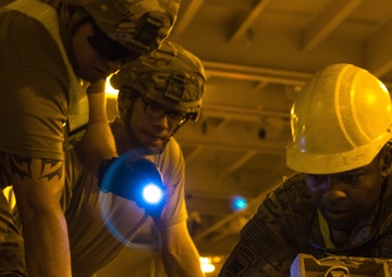 3-1 Cav. Div. offloads equipment for sustainment operations