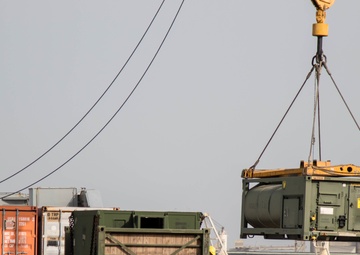 3-1 Cav. Div. offloads equipment for sustainment operations