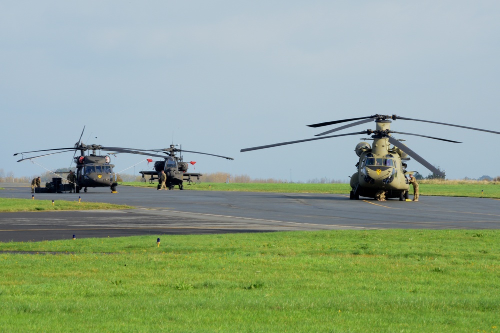 1st Air Cavalry Brigade, 1st Cavalry Division on Chièvres Air Base, Belgium during the Operation Atlantic Resolve