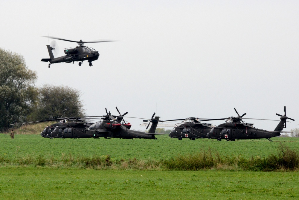 1st Air Cavalry Brigade, 1st Cavalry Division on Chièvres Air Base, Belgium during the Operation Atlantic Resolve